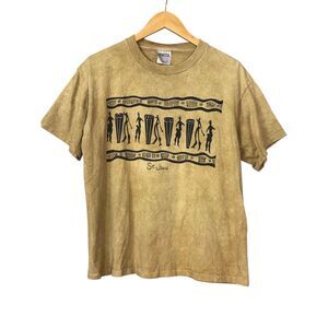 Vintage Oneita St. John tribal graphic t-shirt large power-T made in the USA